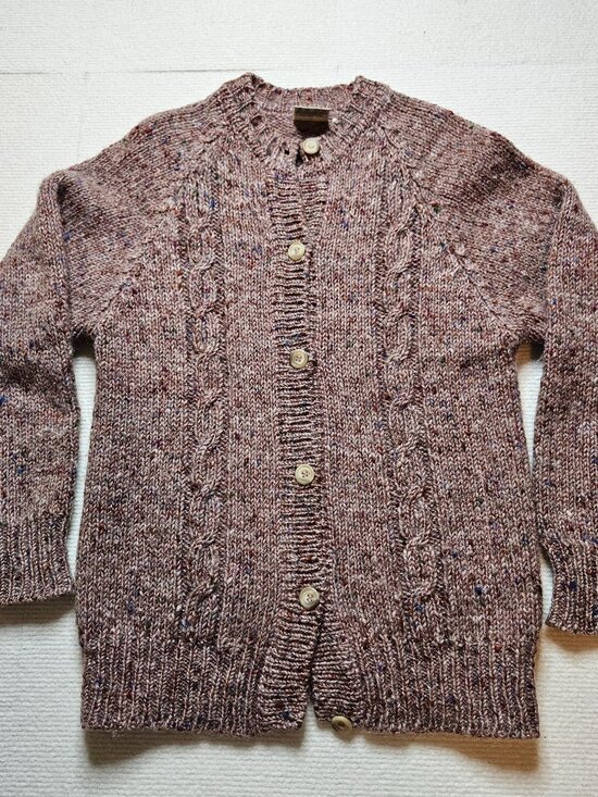 L.L. Bean Sweaters - Vintage LL Bean Genuine Donegal Knit Cable Cardigan Sweater Size 36
